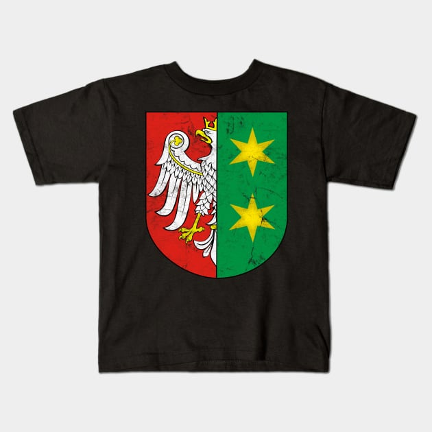Lubusz Voivodeship, Poland - Vintage Distressed Style Kids T-Shirt by DankFutura